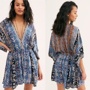 NWT Free People Mixed Emotions Romper Indigo